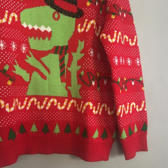 Simplee unisex kid dinosaur Ugly Christmas Sweater - Picture 6 of 11